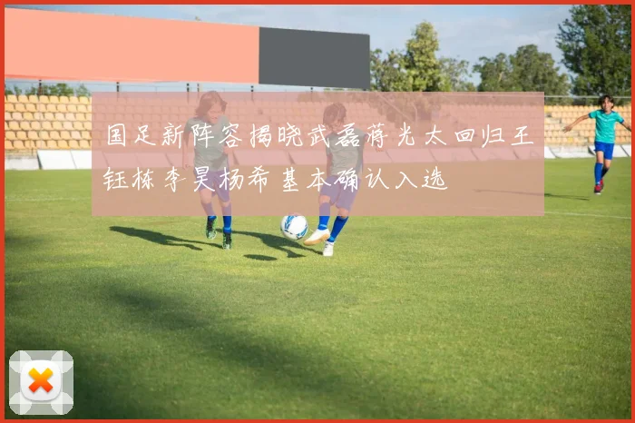 国足新阵容揭晓武磊蒋光太回归王钰栋李昊杨希基本确认入选